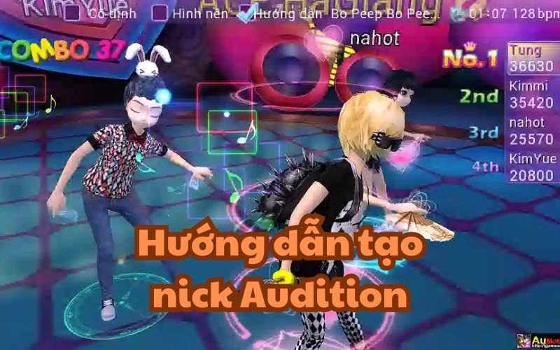 Hướng dẫn tạo nick Audition