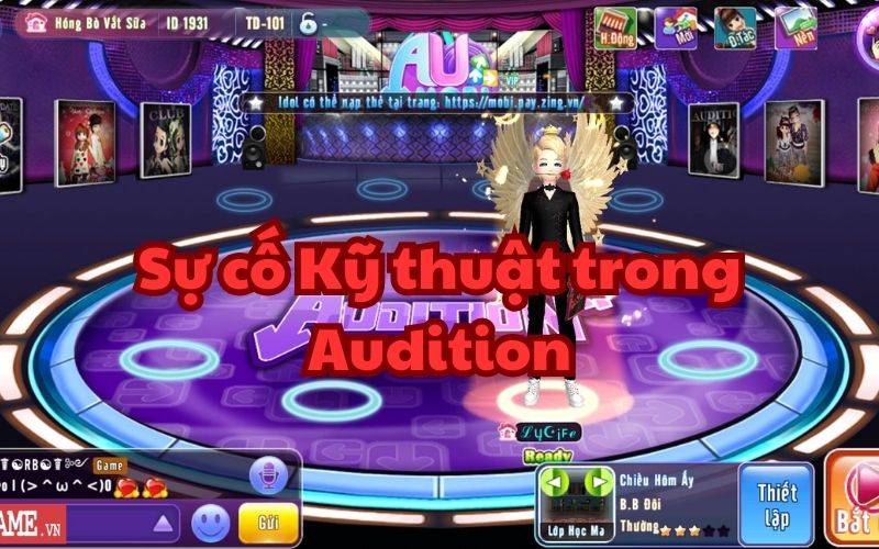 Sự cố kỹ thuật Audition