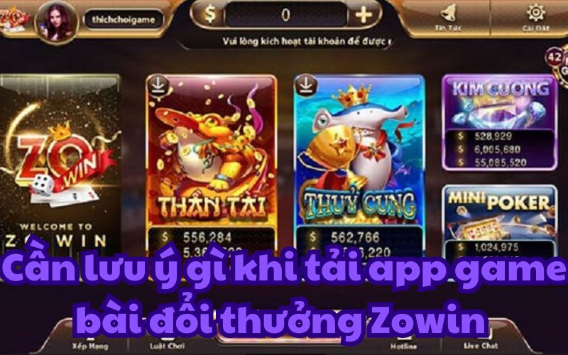 Đảm bảo bạn truy cập vào link chính thức để tải app Zowin